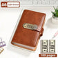 🥳LAST DAY SPECIAL PRICE ￡8.99💞A6 PU Leather Currency Collectors Album With Password Lock, 100 Transparent Pockets Banknote Binder, Durable Bank Note Collection Book for Paper Money Collecting & Gift🎁