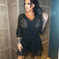 Casual Short V-Neck Lace Suit