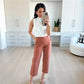 🍃2025 HOT SALE🎁Spring Stretch Twill Cropped Wide Leg Pants👖