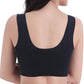 Comfort Extra Elastic Crossed Wireless Support Lace Bra for Plus Size