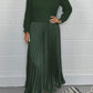 🍂Autumn Promotion 50% OFF🔥Women's solid color Long Sleeve Jumper & Pleated Bottom Dress