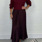 🍂Autumn Promotion 50% OFF🔥Women's solid color Long Sleeve Jumper & Pleated Bottom Dress