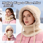 🎉This Week's Special Sales - 60% OFF✨Women 3-in-1 Knitted Balaclava Hat, Fleece Lined Warm Hood Beanie with Scarf & Face Mask, Pom Pom Winter Hat for Outdoor Skiing🧣