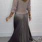 🍂Autumn Promotion 50% OFF🔥Women's solid color Long Sleeve Jumper & Pleated Bottom Dress
