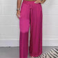 Stylish Drawstring Waist Straight Leg Smooth Loose Trousers with Pockets