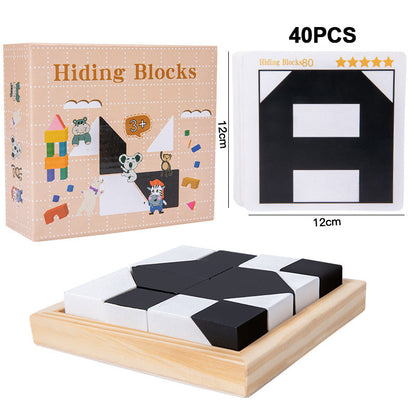 🎁New Year's Promotion✨Creative Black & White Block Puzzles Set for Kids