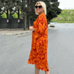 💃Elegant printed dress for plus size women💕