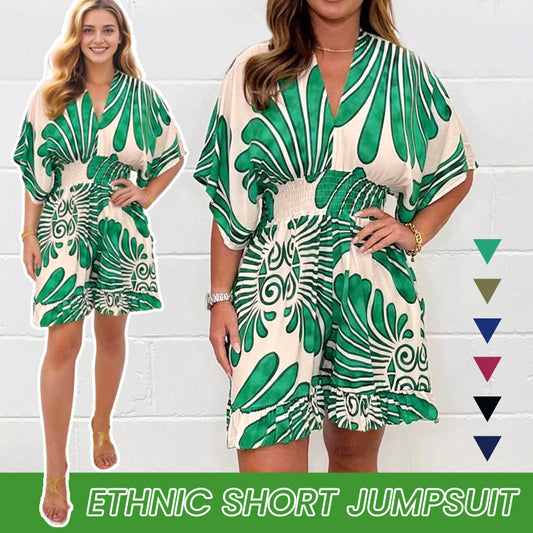 🌺Summer Hot Sale 50% OFF💐Women's Ethnic Short Jumpsuit