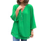 ✨Double-Layer V-neck Zipper 3/4 Sleeves Trendy Tops