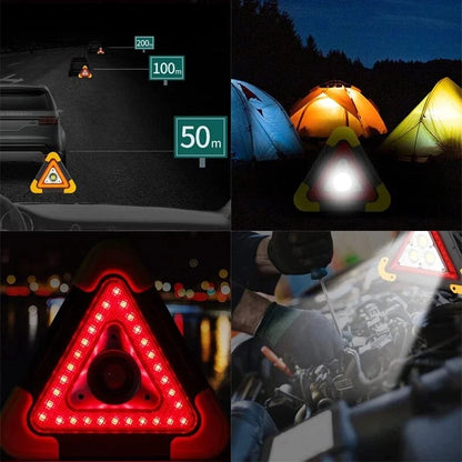 🔥2025 New Arrival🔥 2-IN-1 Solar Emergency Triangle Warning Light at the Roadside