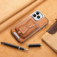 Luxury Business Leather All-in-One Magnetic Exposed Label iPhone Case