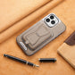 Luxury Business Leather All-in-One Magnetic Exposed Label iPhone Case