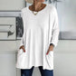 🎁✨Hot sale🔥Women's Round Neck Long Sleeve Loose Pocket T-Shirt