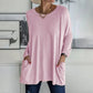 🎁✨Hot sale🔥Women's Round Neck Long Sleeve Loose Pocket T-Shirt