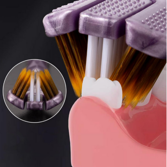 Tri-Head Multi-Angle Cleaning Toothbrush