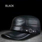 🔥Black Friday Sales - 49% OFF🔥PU Leather Flat Top Warm Baseball Cap