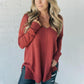 🎁Hot Sale 49% OFF⏳Women's Casual Soft Seam-front V-neck Sweater