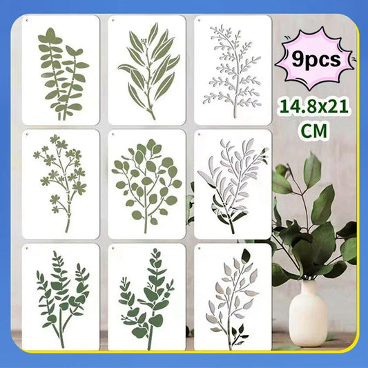 🎁Hot Sale 49% OFF⏳9 PCS Reusable Leaf Stencil for Painting