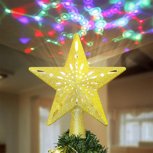 Christmas Tree Star & Snowflake Projection Light