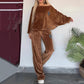 ✨Women’s Cozy Casual Set -  Soft Batwing Top and Wide-Leg Pants
