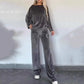 ✨Women’s Cozy Casual Set -  Soft Batwing Top and Wide-Leg Pants