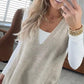 🍂Hot Sale 50% OFF💖Women's Loose-Fit V-Neck Sweater Vest with Pockets