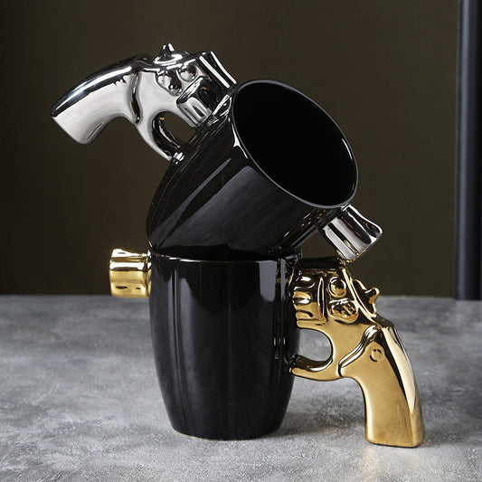 🎁Gift Idea Hot sale 49% OFF🔥Creative Novelty Coffee Mug with Revolver Handle