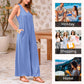 🎁Limited Time Offer✨Women's Casual V-Neck Sleeveless Wide-Leg Jumpsuit