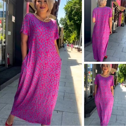 2025 Fashionable Plus-size Print Dress