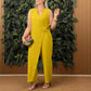 💕Hot Sale 50% OFF💃Women's Solid Color Casual V-Neck Tied Jumpsuit