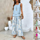 🔥Summer Hot Sale 50% OFF🌺Women’s Trendy Print 2 Piece Outfits Sleeveless Top & Pants