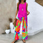 🔥Summer Hot Sale 50% OFF🌺Women’s Trendy Print 2 Piece Outfits Sleeveless Top & Pants