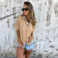 🌸Summer Specials💐 Women's Casual Solid Color Loose Fit Shirt