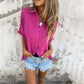 🌸Summer Specials💐 Women's Casual Solid Color Loose Fit Shirt