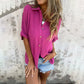 🌸Summer Specials💐 Women's Casual Solid Color Loose Fit Shirt