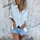 🌸Summer Specials💐 Women's Casual Solid Color Loose Fit Shirt