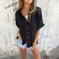 🌸Summer Specials💐 Women's Casual Solid Color Loose Fit Shirt