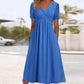 👗💙  LIMITED-TIME 50% OFF‼️✨ Women’s V-Neck Short Sleeve Long Dress 🌸 Elegant Flowing Fit, Comfortable Fabric & Effortless Everyday Style