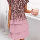 🎉Spring Hot Sale 49% OFF🔥Versatile Stylish Leopard Colorful Print Sequin Dress