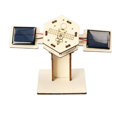 🎁Gift Idea Hot sale 49% OFF✨DIY Solar-Powered Wooden Satellite Model Science Kit