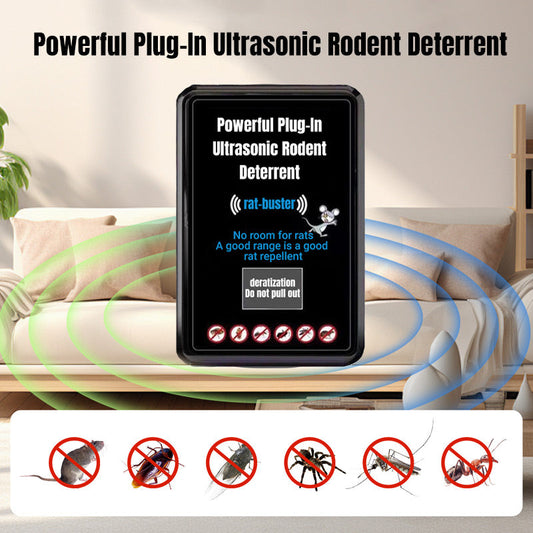 💥Early Summer Promotion🦟Powerful Plug-In Ultrasonic Rodent Deterrent