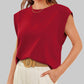 ⏰Limited Sale-50% OFF💗Solid Color Round Neck Cap Sleeve Top
