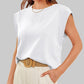 ⏰Limited Sale-50% OFF💗Solid Color Round Neck Cap Sleeve Top