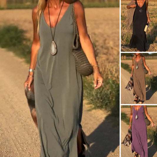 🌹Special Sales 3 Days To Go🌙Women's V-Neck Maxi Cami Dress👗