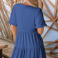 🔥2025 Summer New Arrival💗Women's Ruffle Trim V-Neck Tiered Dress