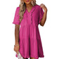 🔥2025 Summer New Arrival💗Women's Ruffle Trim V-Neck Tiered Dress