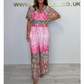 🌷Summer Hot Sale-60% Off🩵Bohemian Print Wide Leg Jumpsuit