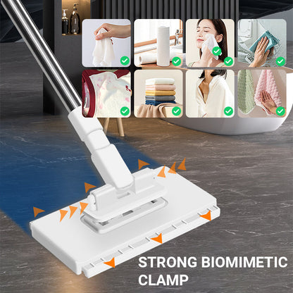 🔥Last Day Sales 70% OFF🔥Dust Mop with Strong Clamp‑Design, Works for Disposable & Reusable Cleaning Cloths, Effort‑Free Floor Cleaning💦