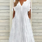 🎉This week's Special Sales - 50% OFF💃Women's Elegant V-Neck Hollow-Out Solid Dress