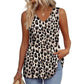 🌞HOT SALE 50% OFF👚Women's Print Flowy Sleeveless V Neck Peplum Tank Tops